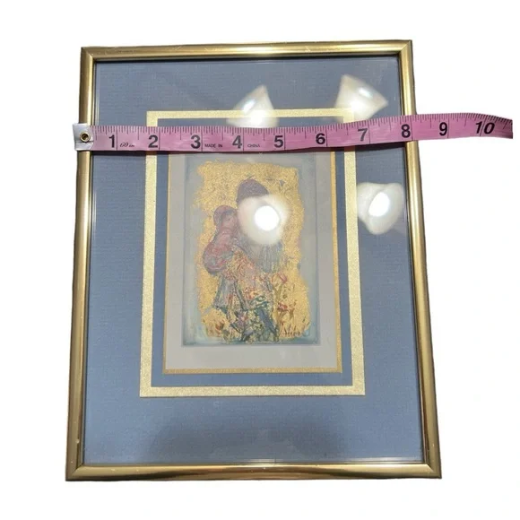 Vintage Japanese Woman Carrying Baby Print by Edna Hibel 8 x 12 Matt Frame Rare